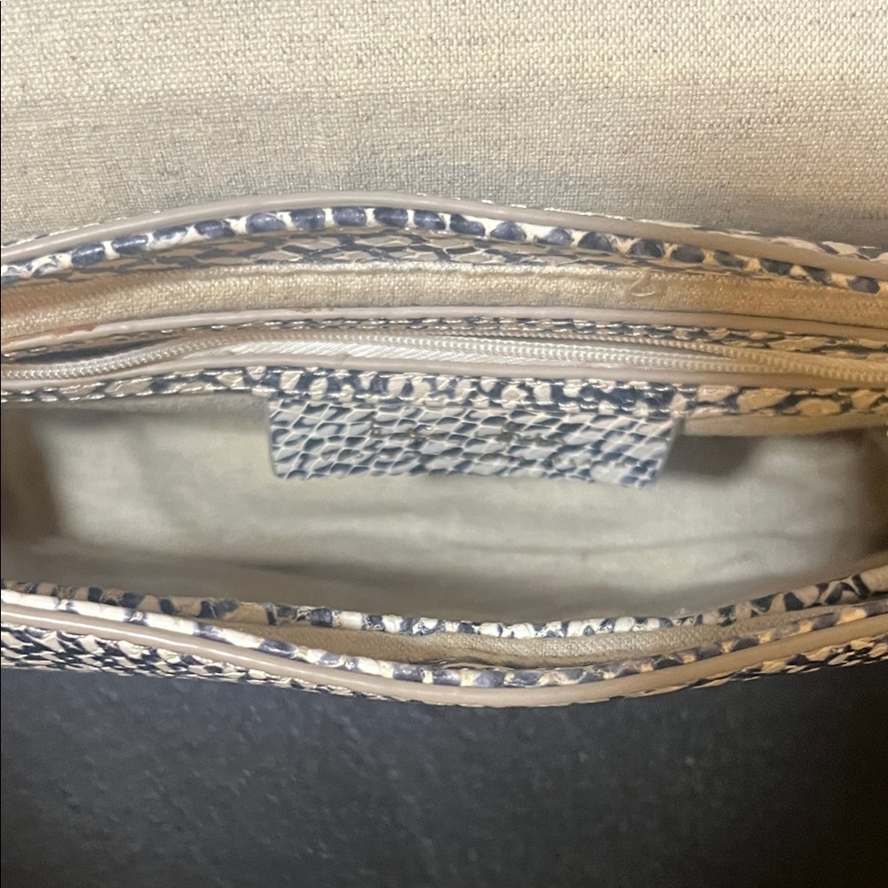 India Hicks Snakeskin Print Crossbody Bag with Gold Clasp - Picture 5 of 6